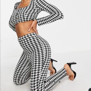 2 piece houndstooth co-ord set